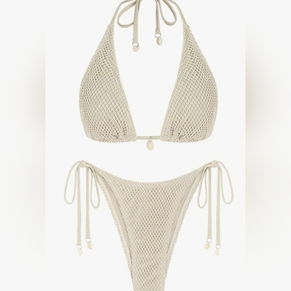 ZAFUL Triangle Fishnet Bikini #435 NWT - Picture 2 of 12